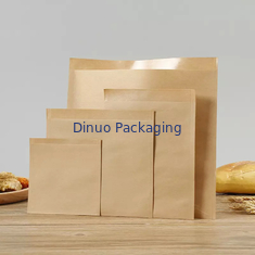 Kurabiye Patlamış Mısır Sandviçleri İçin 100 Paket Biyobozunur Düz Kraft Kağıt Torbalar Zarflar