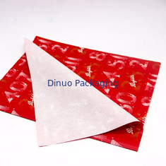 Altın Folyo Baskı Çiçek ile Noel Hediye Paketleme Kırmızı Doku Kağıt Sarma Ambalaj