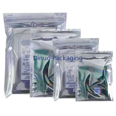 Gümüş ESD Korumalı Anti Statik Çanta Fermuarlı Kilit / Üstü Açık 0.03 - 0.15mm Kalınlık