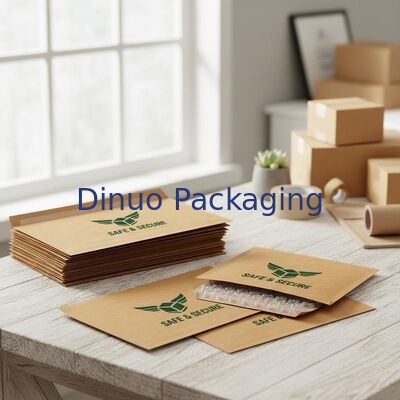 Özelleştirilmiş Logo Kraft Yastık Bubble Mailers Express Shipping Güvenli Paketleme ve Postalama Çözümleri için Yastıklı Zarflar