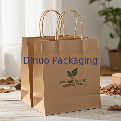 Geri Dönüştürülebilir Özel Kağıt Torbalar, 35gsm Kalınlık ve Yeşil Paketleme İhtiyaçları İçin Tasarlanmış %100 Biyolojik Olarak Parçalanabilir Özellik Sunar