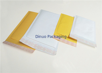Kargo Boyutu 4 Kraft Kabarcık Postaları, Beyaz / Sarı Posta Zarfları 9.5 "X 14"