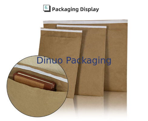 Paket başına miktar 100 Kağıtlı Yastıklı Postalar Suya dayanıklı Dış Çubuk Kağıt Çuvalları Kalıcı Paketleme için Uygun