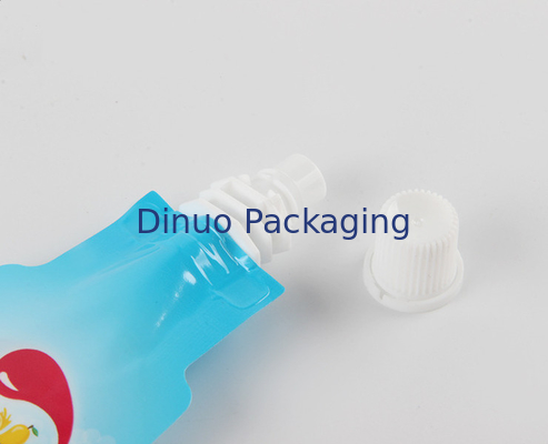 Özel Baskılı Doypack Çanta İçecek Şişesi Şekilli Nozul Alüminyum Folyo Ayakta Emzikli Kese