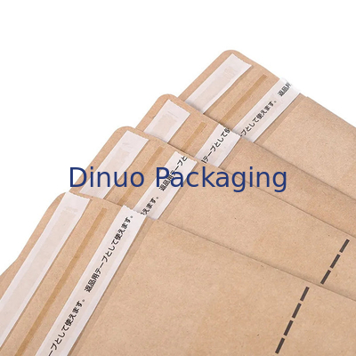 Paket Nakliye İçin Özel Logo Baskı Biyobozunur Kraft Kağıt Düz Tabanlı Çanta