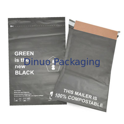 Kendinden Mühürlü% 100 Kompostlanabilir Poly Mailer Poşetleri Giyim İçin Biyobozunur Nakliye Poşetleri