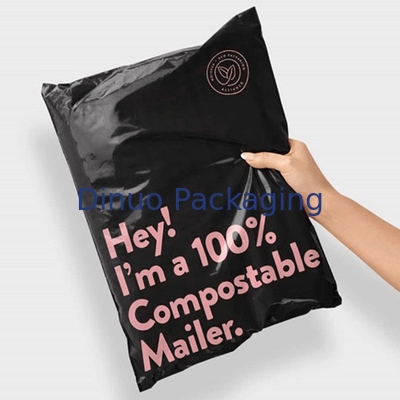 Kendinden Mühürlü% 100 Kompostlanabilir Poly Mailer Poşetleri Giyim İçin Biyobozunur Nakliye Poşetleri