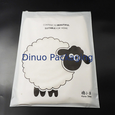 Geri dönüştürülebilir CPE ambalaj torbaları CPE/PVC/PE Ziplock giyim torbası 17 X 20cm