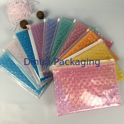 0.05 - 0.2 mm kalınlığında fermuarlı kabarcık torbaları gravure baskı ile