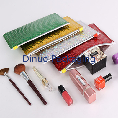 Yeniden kilitlenebilir PVC Plastik Zip Lock Bubble Bags Clear Bubble Zipper Mailer Bag