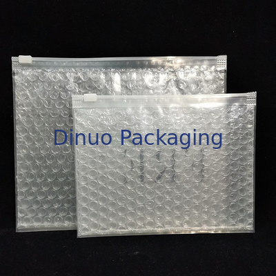 Tekrar kullanılabilir Şok Direnci PVC Açık Ziplock Zipper Bubble Bag Özel Makyaj Kozmetik Ambalaj