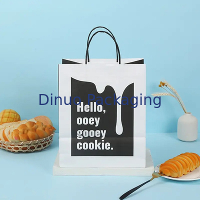 Destekle özel basılı alışveriş Kraft Kağıt Çantası Restoran Hızlı Yiyecek Çanta