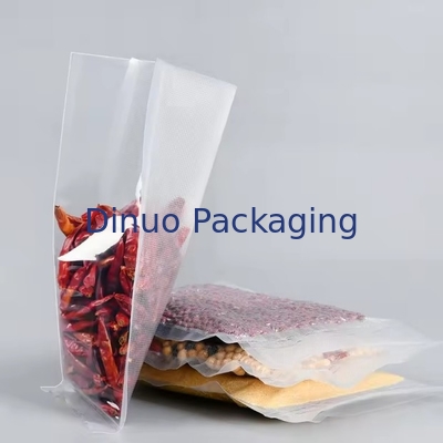 Vacuum Embossed Kapalı Plastik Depolama Çantası Üç Taraflı Kapalı Gıda Vakum Çantası Dokusu Embossed Vakum Çantası