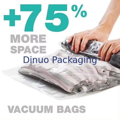 Özel seyahat vakumlu depolama çantası plastik paketleme el rulo vakumlu çanta çanta için fermuarlı