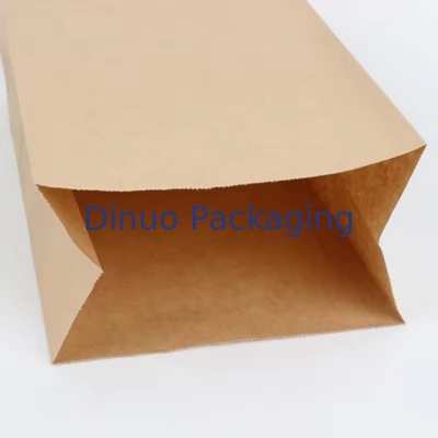 Özel Kağıt Torba Paketleme Geri Dönüştürülebilir Gıda Derecesi Kraft Kağıt Torba