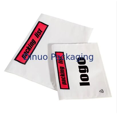 Logo Printable Clear Durable Packing List Insert envelope Poly Mailer Document Pockets for Logistics