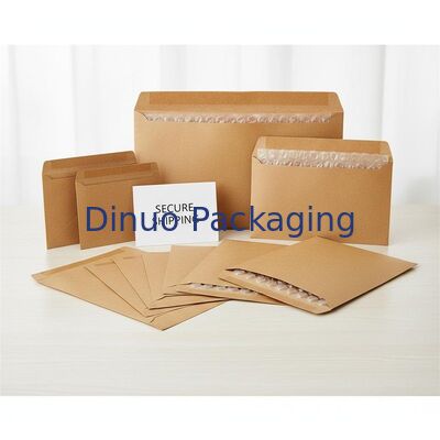 Çeşitli Boyutlar Kahverengi Bubble Mailers Kraft Kalınlığı 60 ila 180gsm Yastıklı Posta Zarfları Güvenli Nakliye için Paketleme Çözümü
