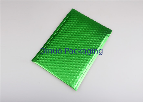 Quad Seal Işık Yeşil Metalik Kabarcık Postaları 265x360mm # I Promosyon için Plastik Şok Direnci