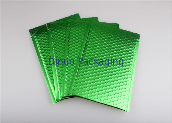 Quad Seal Işık Yeşil Metalik Kabarcık Postaları 265x360mm # I Promosyon için Plastik Şok Direnci