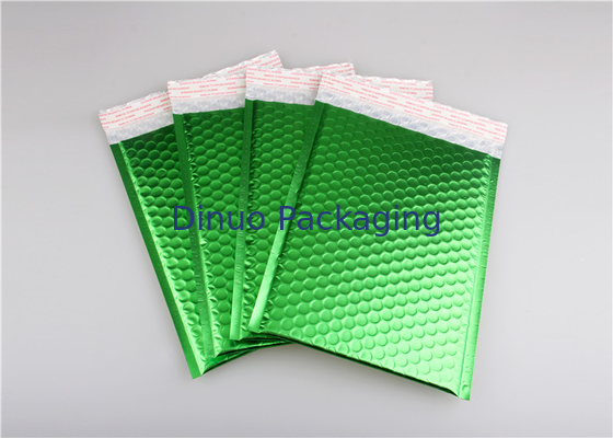 Quad Seal Işık Yeşil Metalik Kabarcık Postaları 265x360mm # I Promosyon için Plastik Şok Direnci