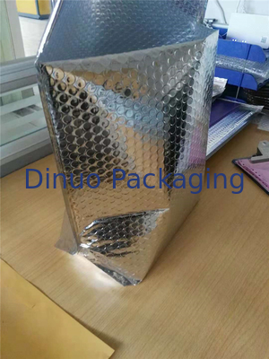 Büyük Hacimli Stand Up Metalik Kabarcık Postaları Gümüş 145x210mm # C Alüminyum Folyo Kırışıklık Dayanıklı