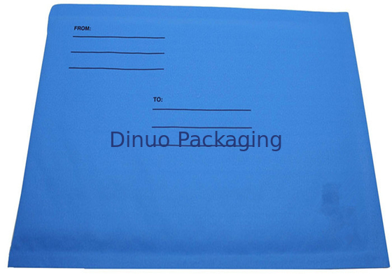 Desenli Mavi Kraft Kabarcık Postaları 215x260mm # E Aside Dayanıklı Kabarcık Wrap Ambalaj Zarfları