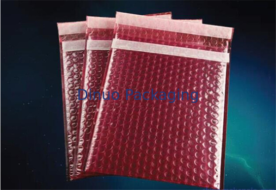 Çok fonksiyonlu Poly Bubble Mailers Kırmızı Renk 7.25 "X 12" # 1 Boyut Biyobozunur
