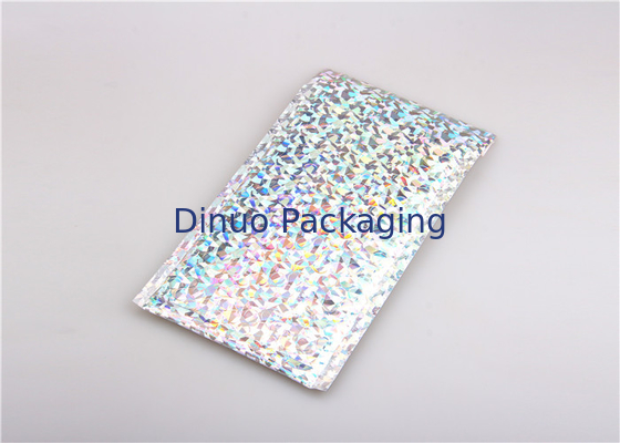 Parlak Holografik Kabarcık Zarflar, Hızlı Ambalaj Holografik Poly Mailers