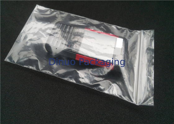 Kilitli Top ile Özel Baskılı Anti Statik PE Plastik Torbalar Suya Dayanıklı Anti Toz