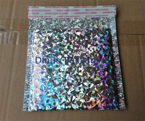 Parlak Holografik Kabarcık Zarflar, Hızlı Ambalaj Holografik Poly Mailers