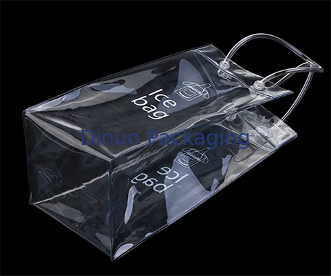 Güvenlik Dize Kolu PVC Ambalaj Torbaları, Yeniden Kullanılabilir Plastik Şarap Soğutucu Çantaları