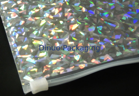 220x160mm Fermuar ile Parlak Holografik Kabarcık Zarf Postaları Kozmetik Kabarcık Jiffy Çantası