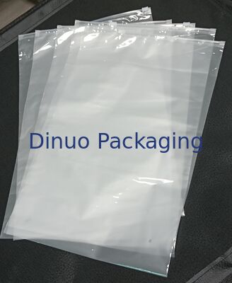 Dual Material Clear PE and Frosted CPE Construction Secure Seal CPE Zipper Bag for Storage