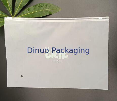 Çevre Dostu Gıda Güvenli Yeniden Kullanılabilir CPE Buzlu Fermuarlı Kese Giysi Belgeleri İçin